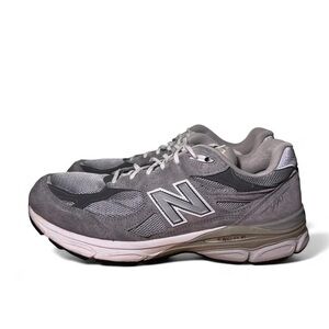 New balance 990v3 castlerock grey white sneakers size 13 mens made in the USA